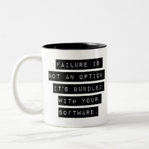 Caneca De Café Em Dois Tons A falha não é uma opção