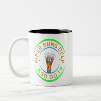 Caneca De Café Em Dois Tons A Fibra Corre Profundamente, Assim Como Eu