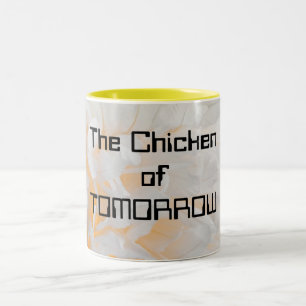 Caneca De Café Em Dois Tons A galinha de AMANHÃ