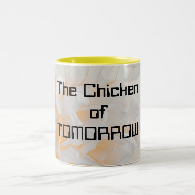 Caneca De Café Em Dois Tons A galinha de AMANHÃ (Centro)