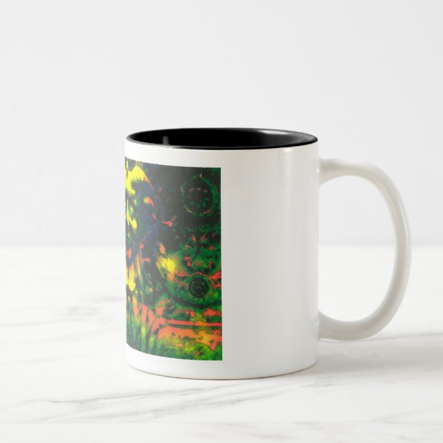 Caneca De Café Em Dois Tons A gárgula feliz de Charlie (Direita)