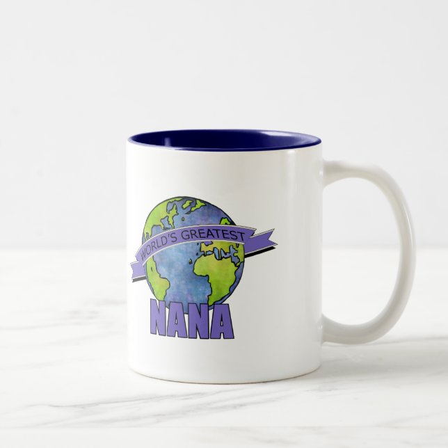 Caneca De Café Em Dois Tons A grande Nana do mundo (Direita)