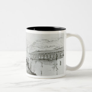 Caneca De Café Em Dois Tons A igreja de San Francisco, Valparaiso, 1834