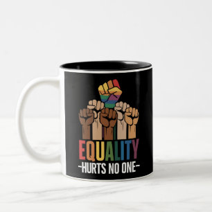 Caneca De Café Em Dois Tons A Igualdade Não Magoa Ninguém Orgulho LGBTQ Direit