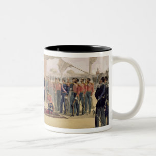 Caneca De Café Em Dois Tons A investidura da ordem do banho, placa franco