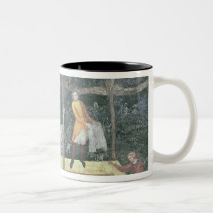 Caneca De Café Em Dois Tons A lagoa de peixes, da sala do veado, 1343