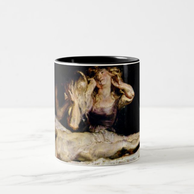 Caneca De Café Em Dois Tons A Lamentação do Cristo de Jesus - Rubens (Centro)