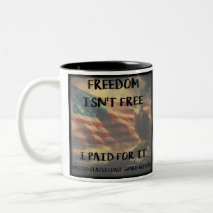 Caneca De Café Em Dois Tons A liberdade não é a versão gratuita da Guarda de c