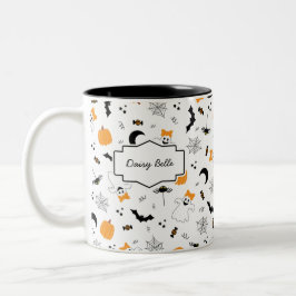 Caneca De Café Em Dois Tons A Little Boo Is Almost Due Orange Girl Baby Shower