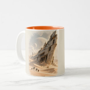 Caneca De Café Em Dois Tons A Longa Espera