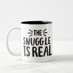 Caneca De Café Em Dois Tons A luta é a cultura real dizendo Design