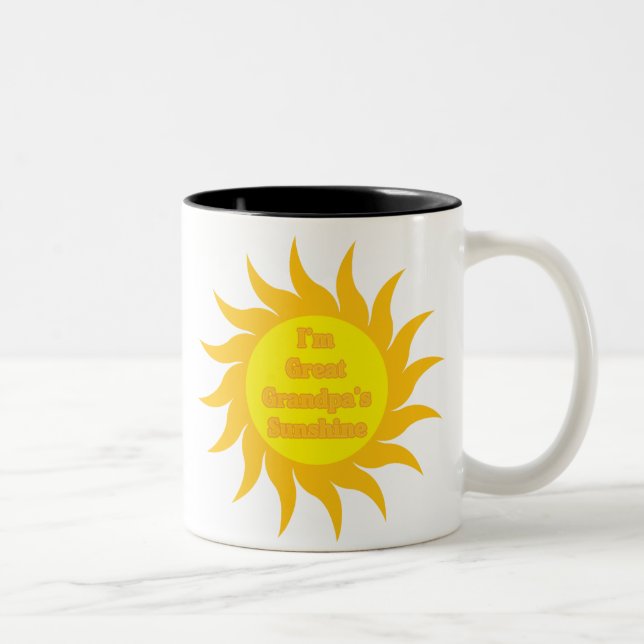 Caneca De Café Em Dois Tons A luz do sol do grande vovô (Direita)