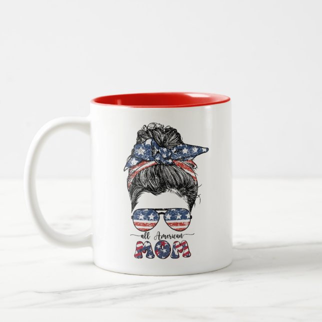 Caneca De Café Em Dois Tons A Mãe Americana Coffee Mug (Esquerda)