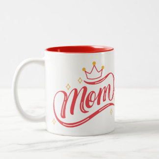 Caneca De Café Em Dois Tons A Mãe É A Rainha Dia de as mães