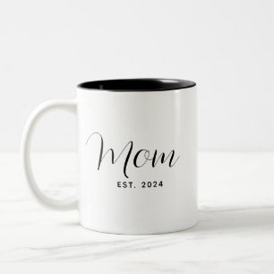 Caneca De Café Em Dois Tons A Mãe Estabeleceu a Tipografia Moderna Dia das Mãe