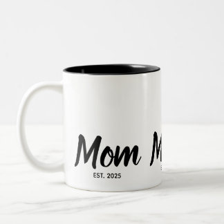 Caneca De Café Em Dois Tons A Mãe Estabeleceu o Roteiro Personalizado Ano