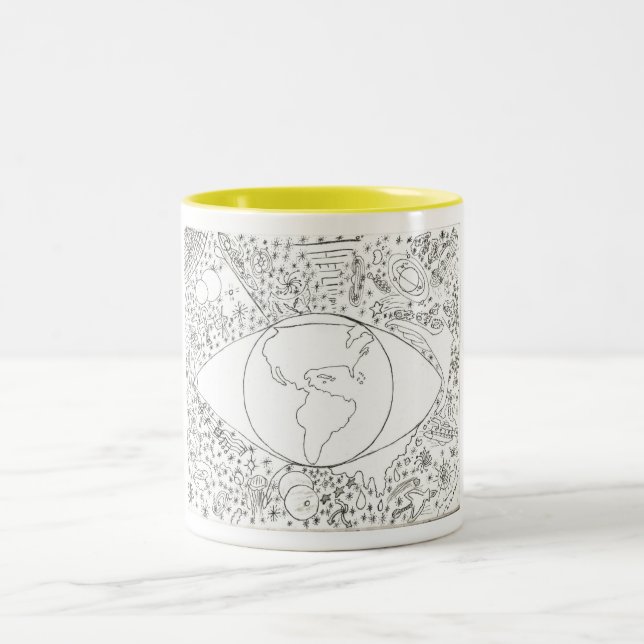 Caneca De Café Em Dois Tons a mãe weeps 1 (Centro)
