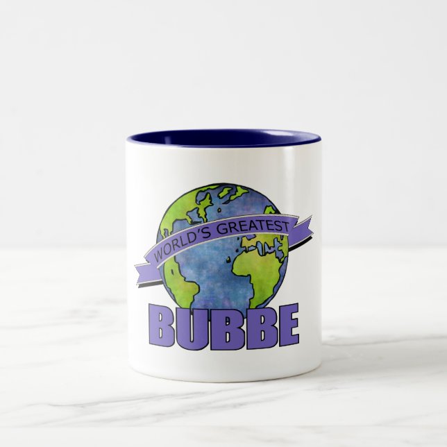 Caneca De Café Em Dois Tons A Maior Bubbe do Mundo (Centro)
