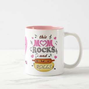 Caneca De Café Em Dois Tons A mamã engraçada do dia das mães balança a can