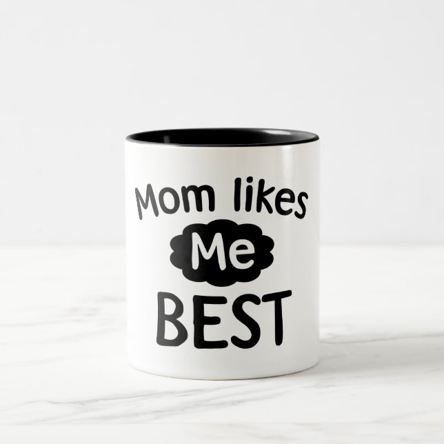 Caneca De Café Em Dois Tons A mamã gosta de me melhor (Centro)