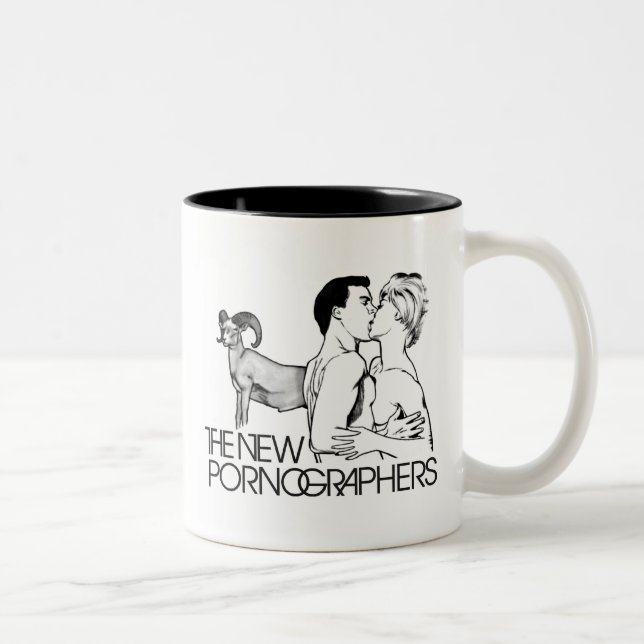 Caneca De Café Em Dois Tons A massa nova dos pornógrafos romântica (Direita)