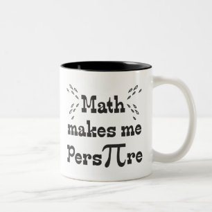 Caneca De Café Em Dois Tons A matemática faz-me suar - o slogan engraçado do