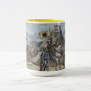 Caneca De Café Em Dois Tons A Medieval Knight History Castle Party Destinatár