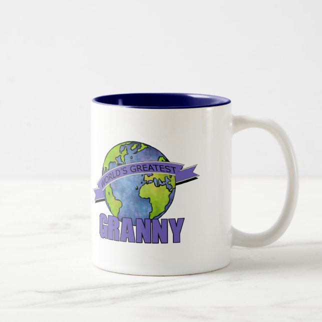 Caneca De Café Em Dois Tons A Melhor Avó do Mundo (Direita)