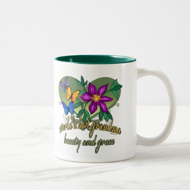 Caneca De Café Em Dois Tons A melhor avó nunca (Direita)