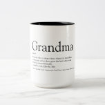 Caneca De Café Em Dois Tons A melhor definição de avó vovó do mundo<br><div class="desc">Personalize para sua avó, avó, vovó, vovó, vovó, vovó ou vovó para criar um presente único para aniversários, Natal, dia de as mães ou qualquer dia que você queira mostrar o quanto ela significa para você. Uma maneira perfeita de mostrar a ela o quão incrível ela é todos os dias....</div>