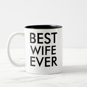 Caneca De Café Em Dois Tons A melhor esposa de sempre   Presente Dia de os nam