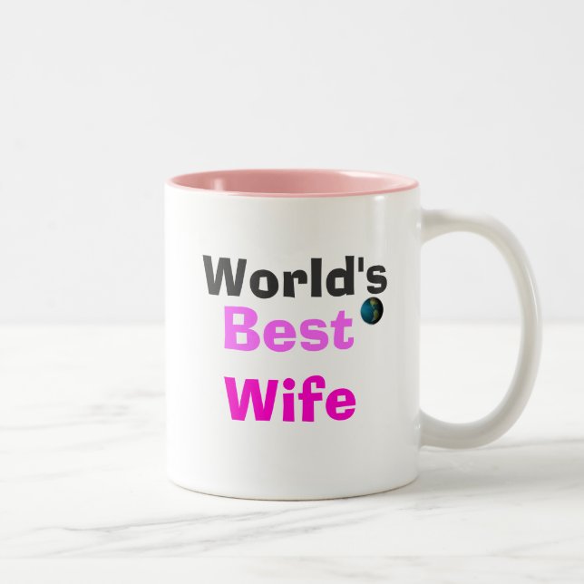 Caneca De Café Em Dois Tons A melhor esposa do mundo (Direita)