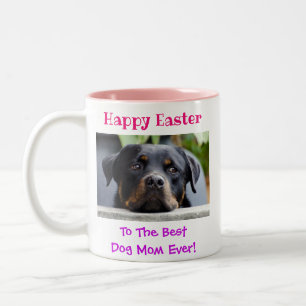 Caneca De Café Em Dois Tons A melhor mãe de cachorro do mundo da Páscoa já 