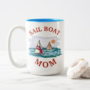 Caneca De Café Em Dois Tons A melhor "MÃE DE NAVIO" de sempre! Dia das Mães