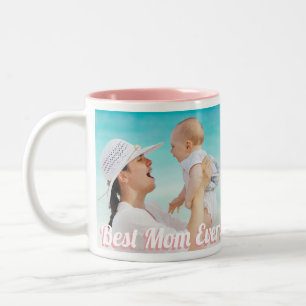 Caneca De Café Em Dois Tons A Melhor Mãe De Sempre! Fotos Horizontais Personal