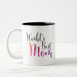 Caneca De Café Em Dois Tons A melhor mamã do mundo (colorida)