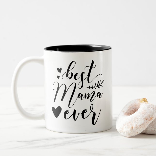 Caneca De Café Em Dois Tons A Melhor Mamã Nunca Mug (Com Donut)