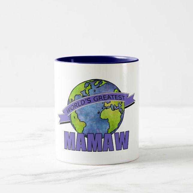 Caneca De Café Em Dois Tons A Melhor Mamaw do Mundo (Centro)