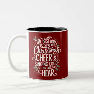 Caneca De Café Em Dois Tons A Melhor Maneira de Espalhar Alegria Natalina Feri