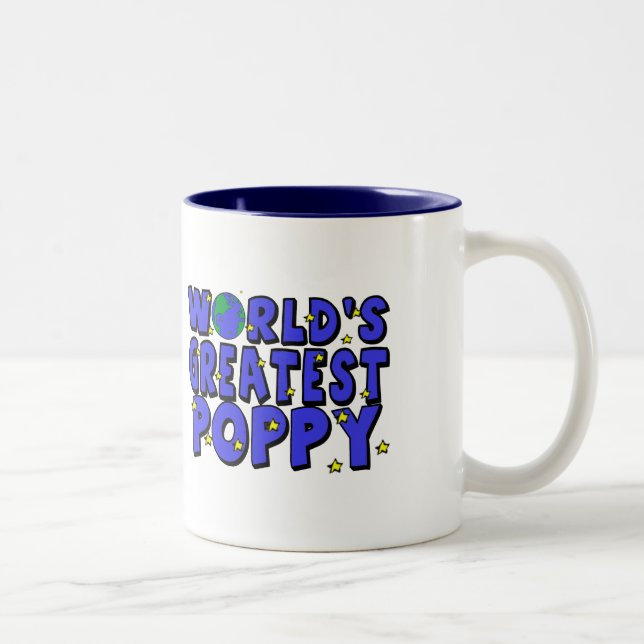 Caneca De Café Em Dois Tons A Melhor Papoula do Mundo (Direita)
