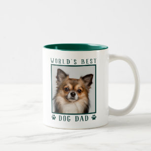 Caneca De Café Em Dois Tons A melhor pata de Pai de cachorro do mundo imprime 