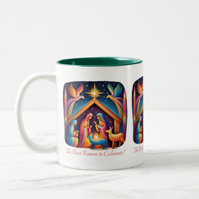 Caneca De Café Em Dois Tons A Melhor Razão Para Celebrar (Esquerda)