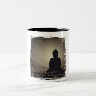 Caneca De Café Em Dois Tons A mente de Buddha é tudo
