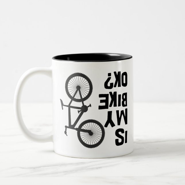 Caneca De Café Em Dois Tons A Minha Bicicleta Está Engraçada? (Esquerda)