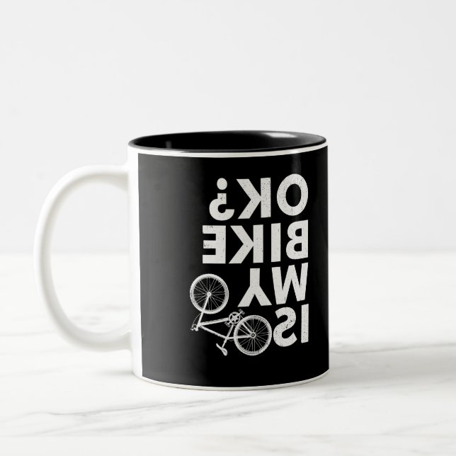 Caneca De Café Em Dois Tons A Minha Bicicleta Está Engraçada? (Esquerda)