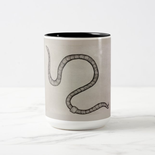 Caneca De Café Em Dois Tons A minhoca (Centro)