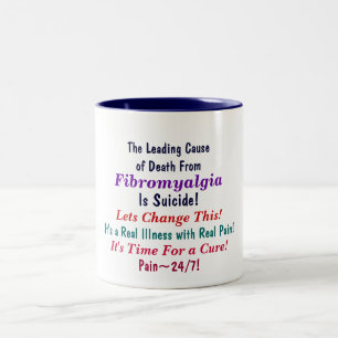 Caneca De Café Em Dois Tons A morte principal de Causeof de, fibromialgia, I…