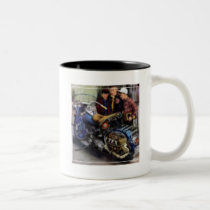 Caneca De Café Em Dois Tons A motocicleta de Tex