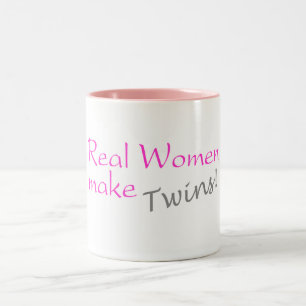 Caneca De Café Em Dois Tons A mulher real faz gêmeos (o rosa)