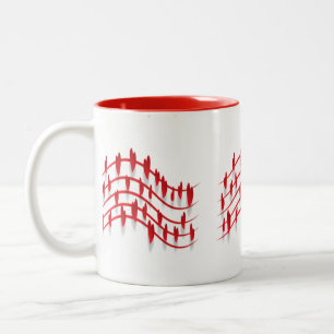 Caneca De Café Em Dois Tons A música é a chave para o amor